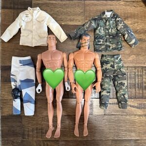 Lot of 2 Hasbro GI Joe 12" Figures Clothing Pawtucket 1996
